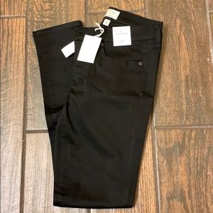J Crew 8” toothpick black jeans